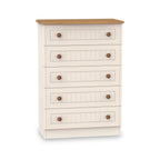 Commode Brixham crème à 5 tiroirs