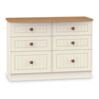 Commode large Brixham crème à 6 tiroirs