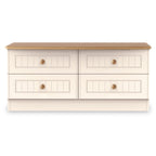 Meuble de rangement bas Brixham crème à 4 tiroirs