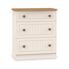 Commode profonde Brixham crème à 3 tiroirs