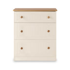Commode profonde Brixham crème à 3 tiroirs
