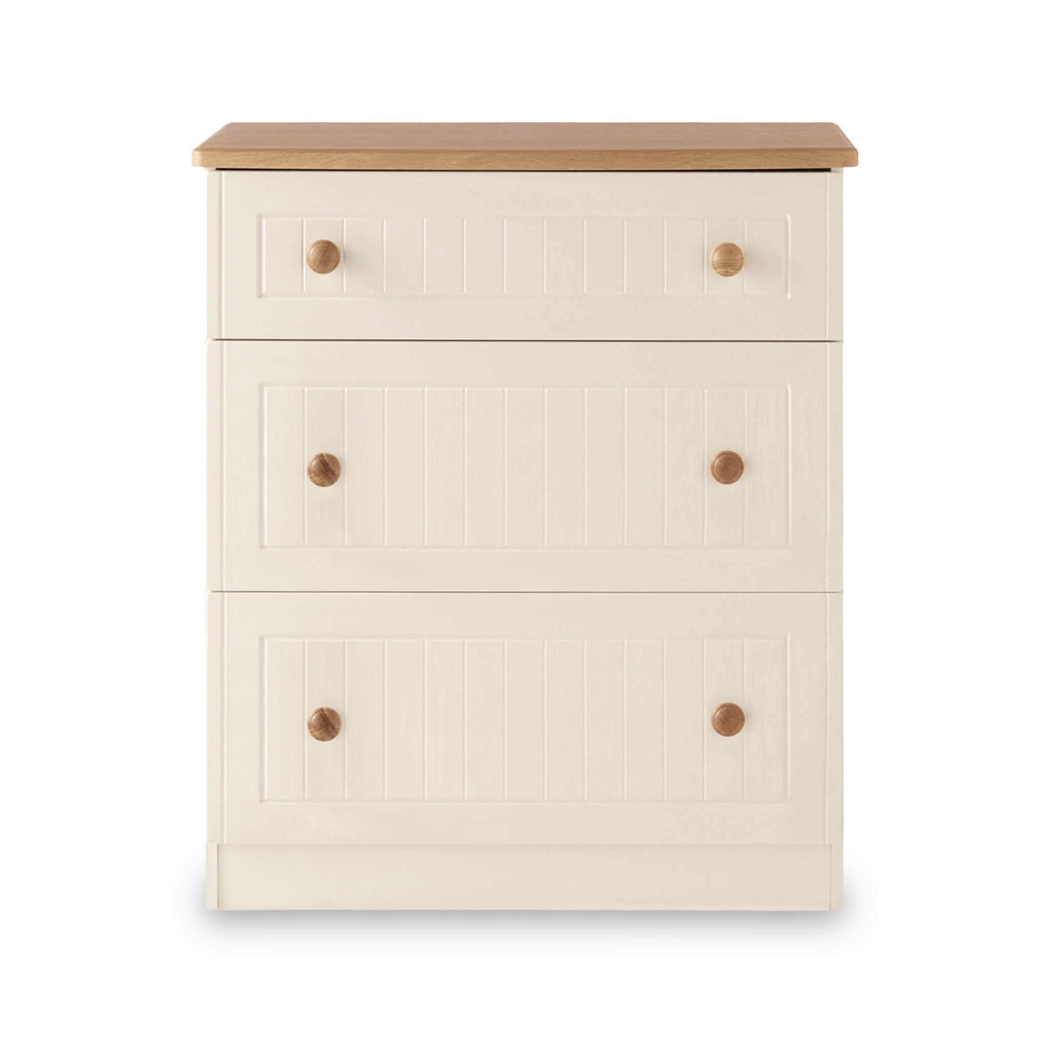 Commode profonde Brixham crème à 3 tiroirs