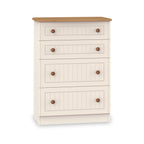 Commode profonde Brixham crème à 4 tiroirs