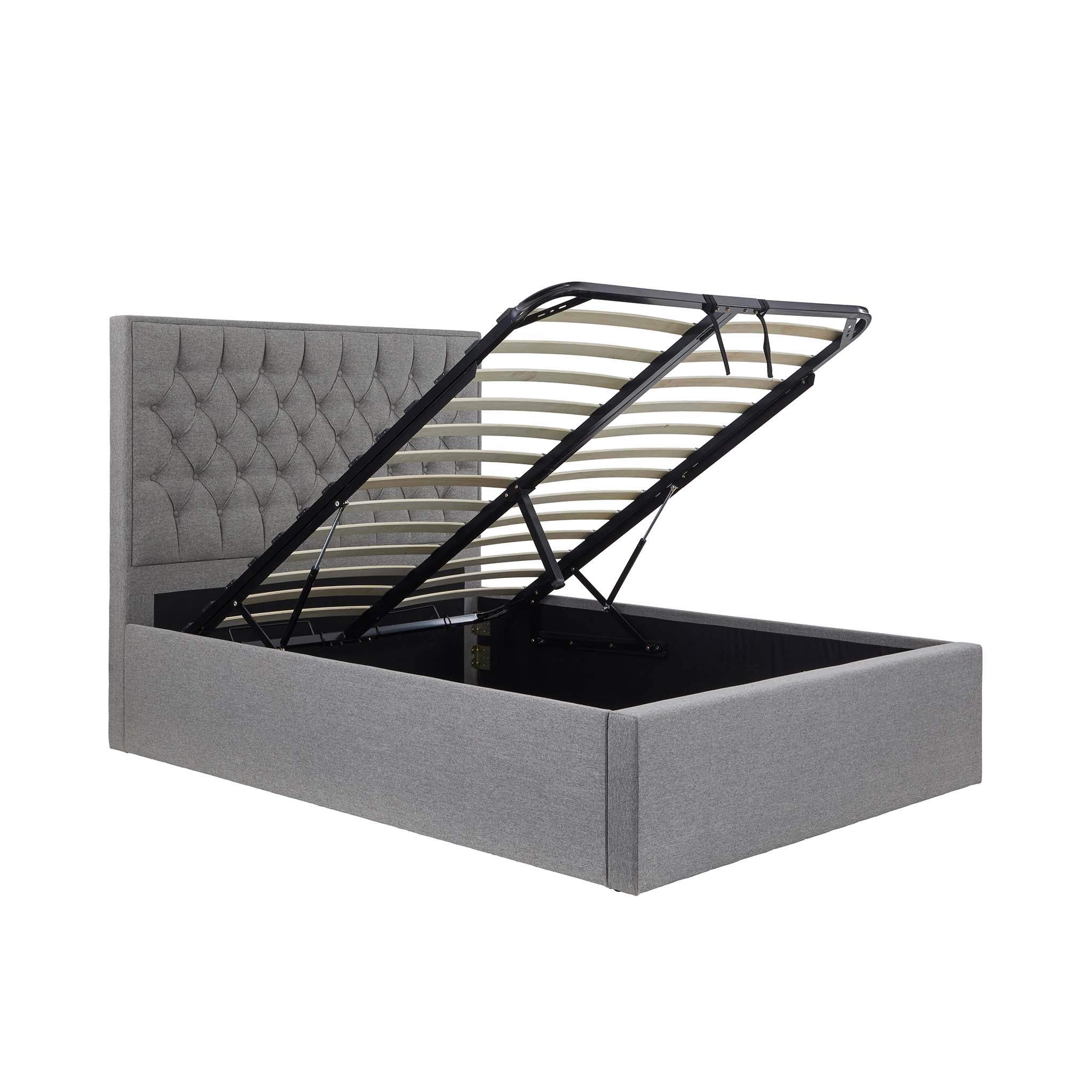 Cadre de lit coffre ottoman rembourré Sutton
