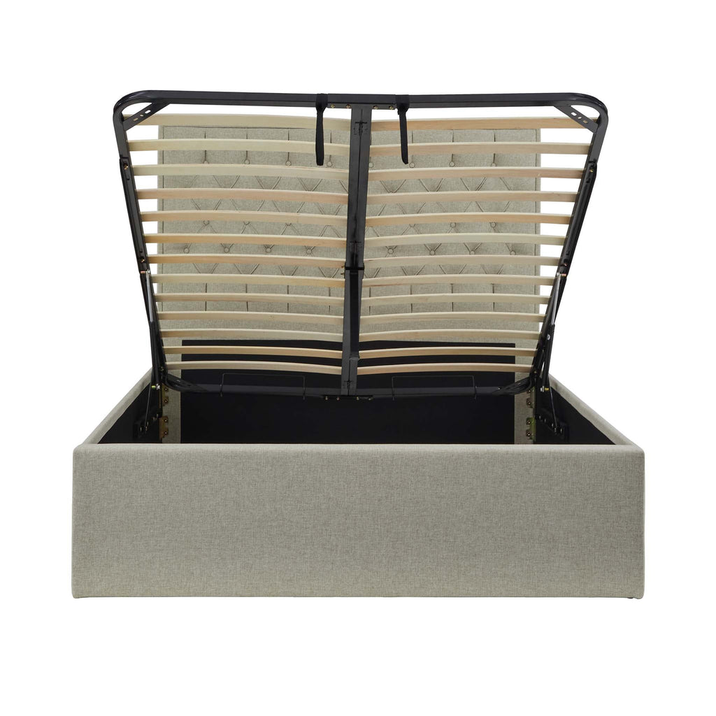 Cadre de lit coffre ottoman rembourré Sutton