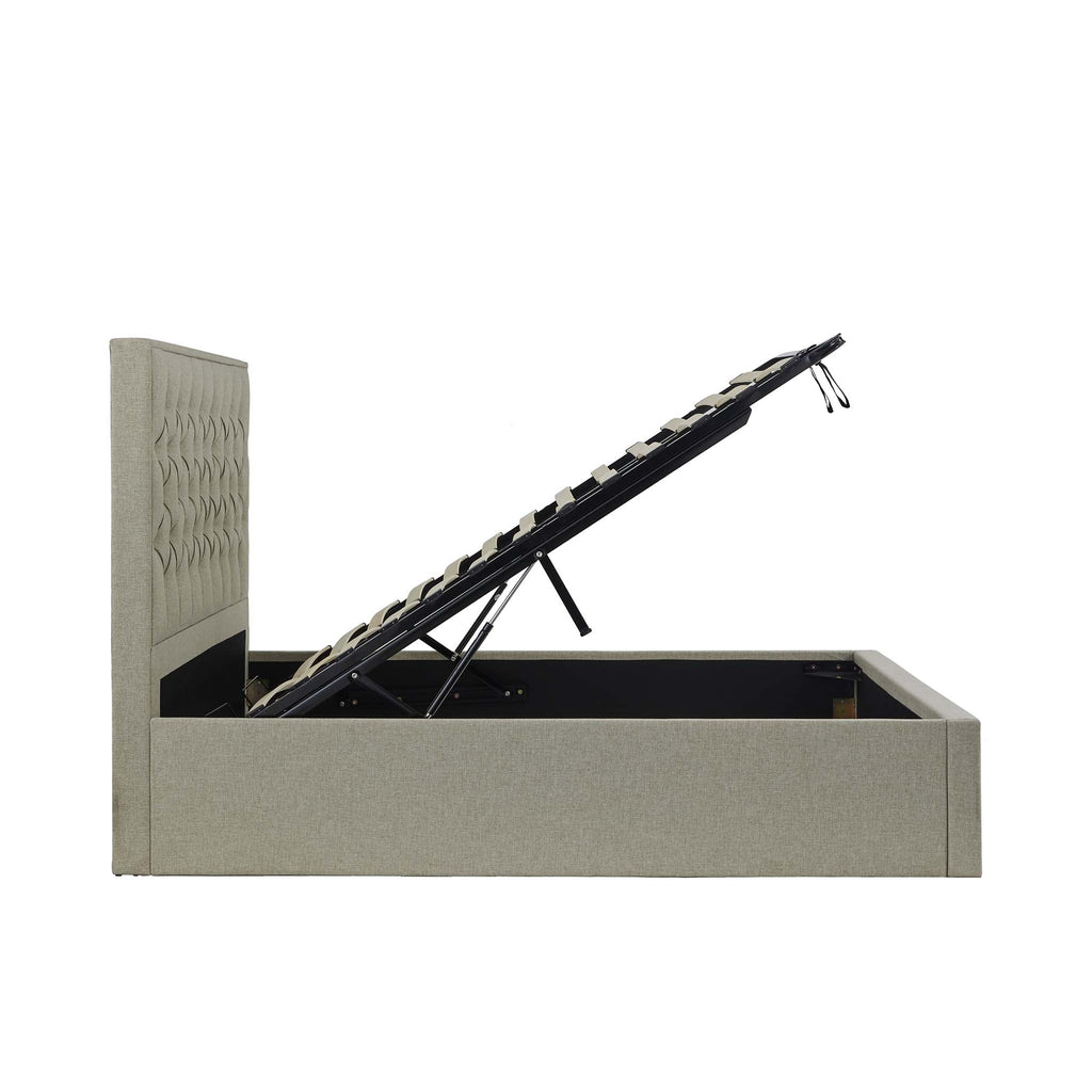 Cadre de lit coffre ottoman rembourré Sutton