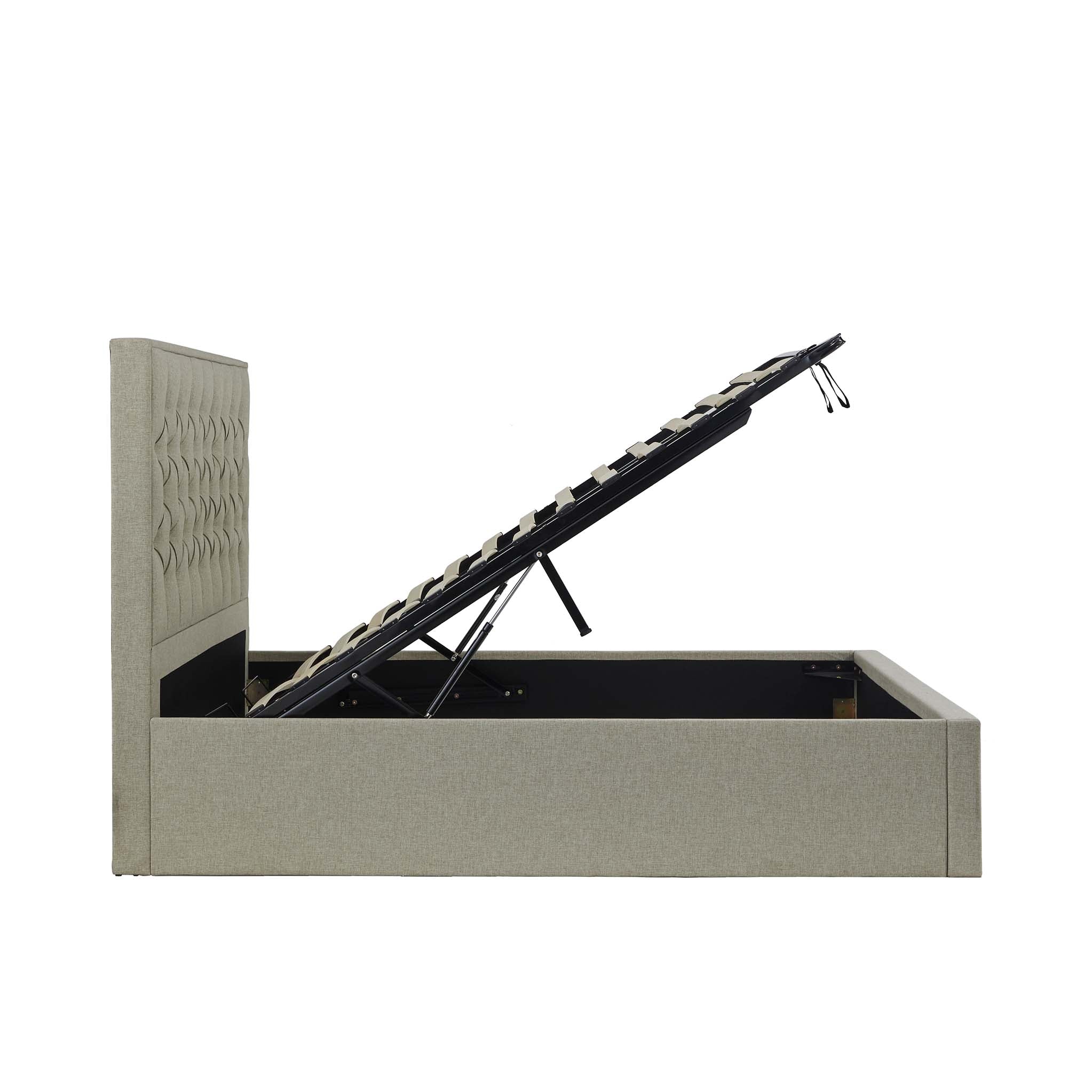 Cadre de lit coffre ottoman rembourré Sutton