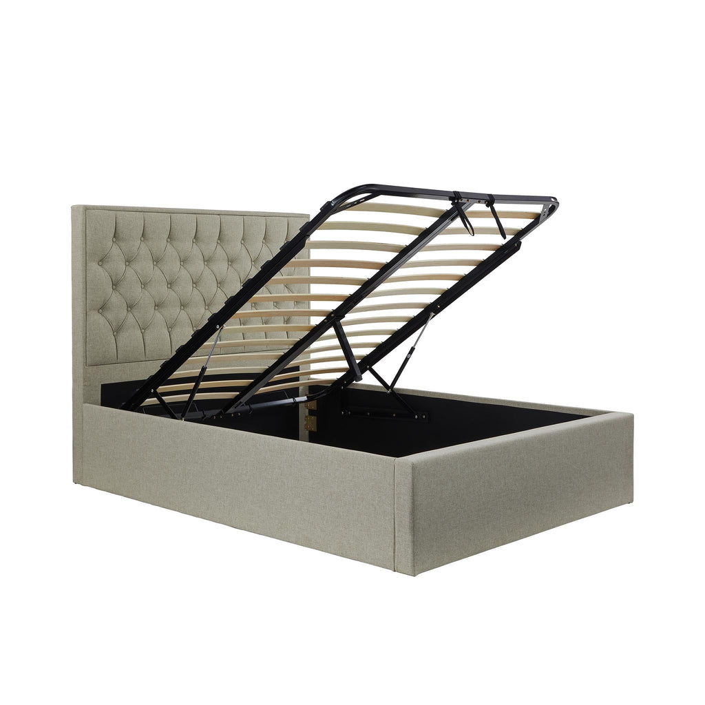 Cadre de lit coffre ottoman rembourré Sutton
