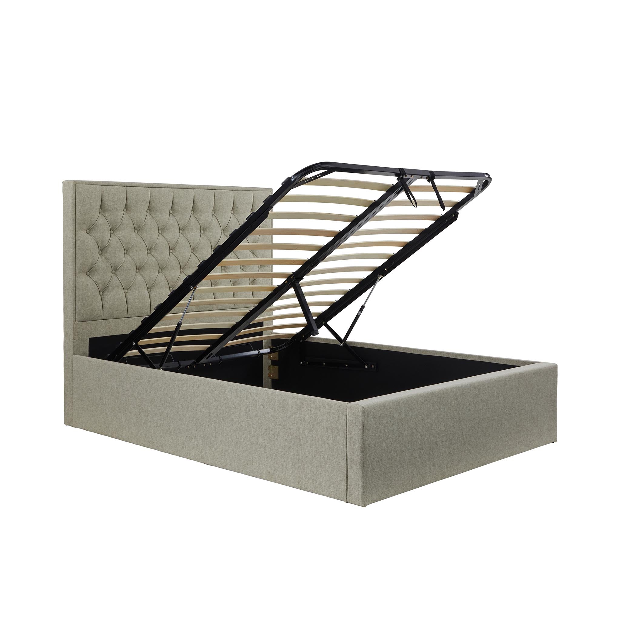 Cadre de lit coffre ottoman rembourré Sutton