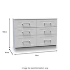 Commode Bellamy à 6 tiroirs larges