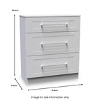 Commode profonde Bellamy à 3 tiroirs