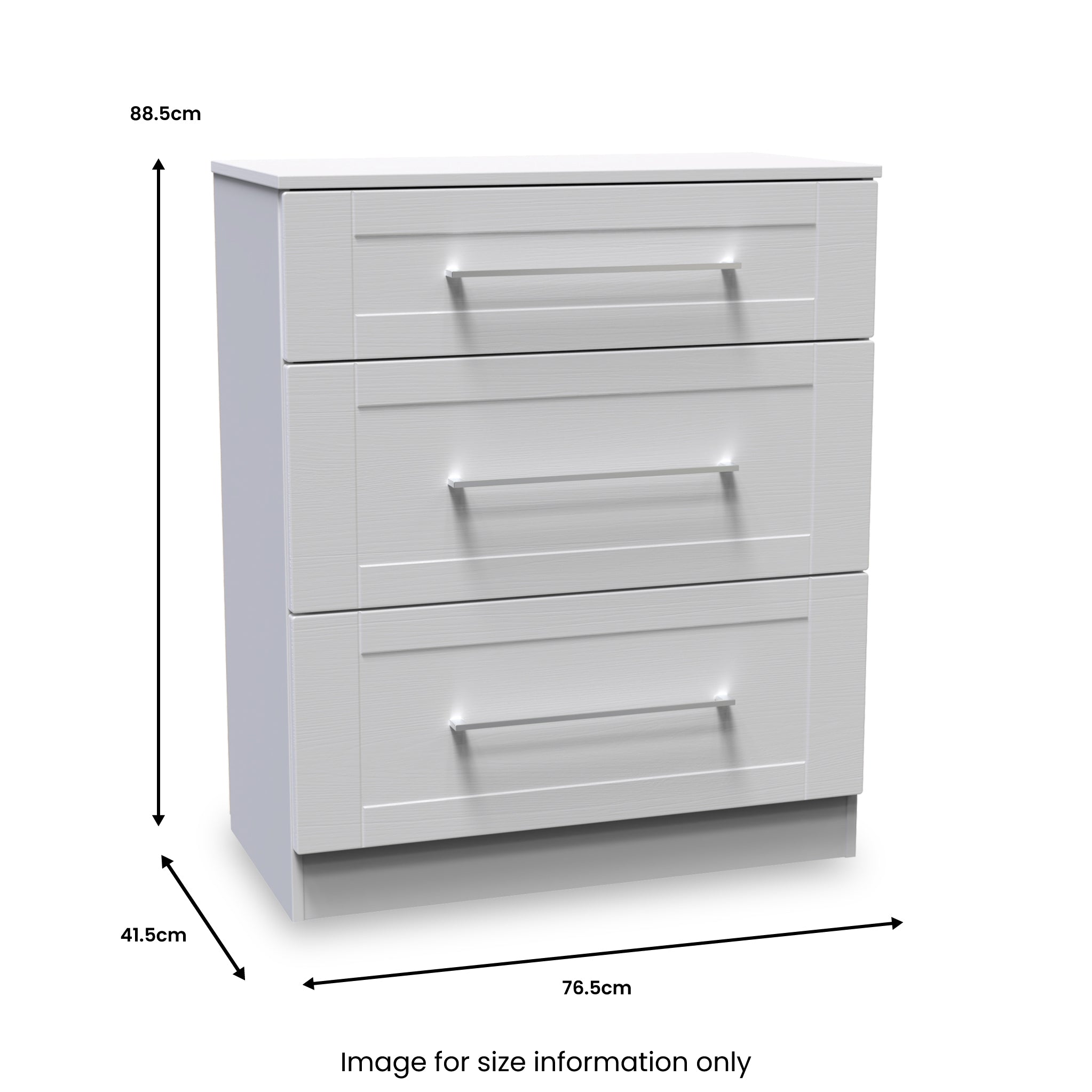 Commode profonde Bellamy à 3 tiroirs