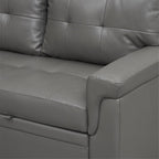 Convertible Reversible Sectional Sofa with Pull-Out Sleeper Bed, Hidden Storage Chaise, and Durable Legs
