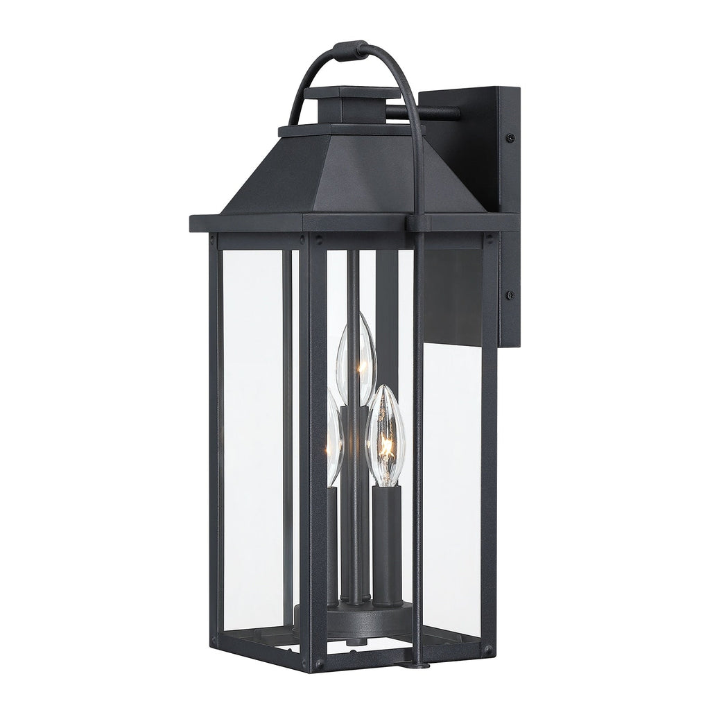 Brits Black Outdoor Wall Lantern Sconce Light