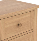 Petit buffet Albany en chêne et rotin