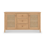 Buffet Albany en chêne et rotin