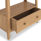 Bibliothèque-échelle Albany en chêne et rotin