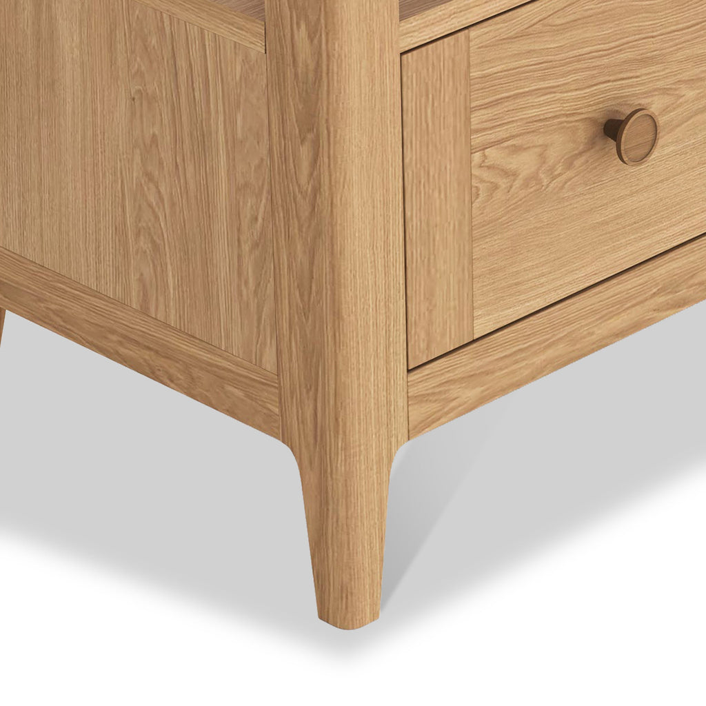 Bibliothèque-échelle Albany en chêne et rotin