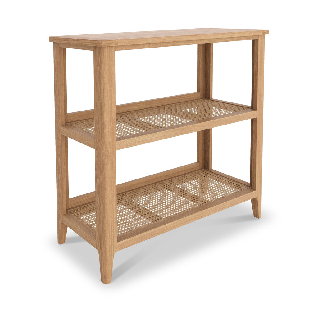 Petite bibliothèque en chêne et rotin d'Albany