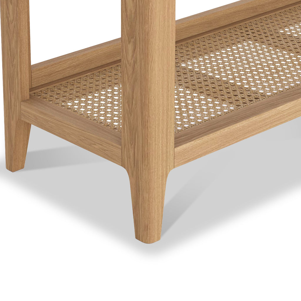 Petite bibliothèque en chêne et rotin d'Albany