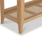 Petite bibliothèque en chêne et rotin d'Albany