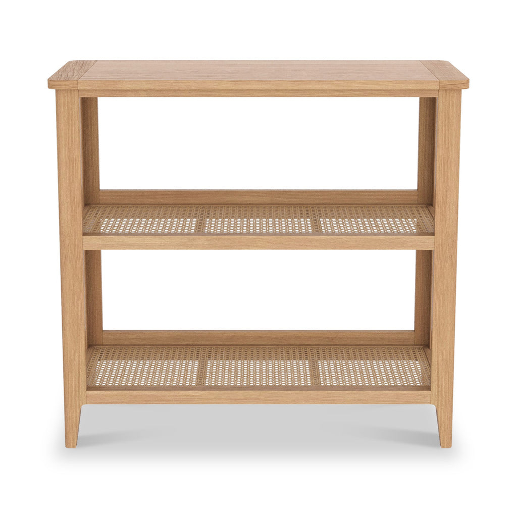 Petite bibliothèque en chêne et rotin d'Albany