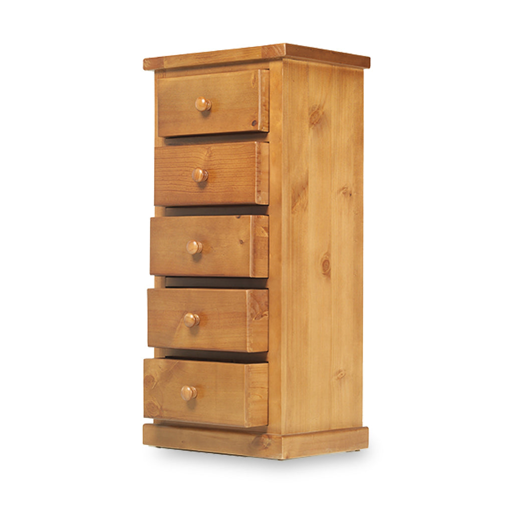 Commode haute à 5 tiroirs en pin de Chiswick
