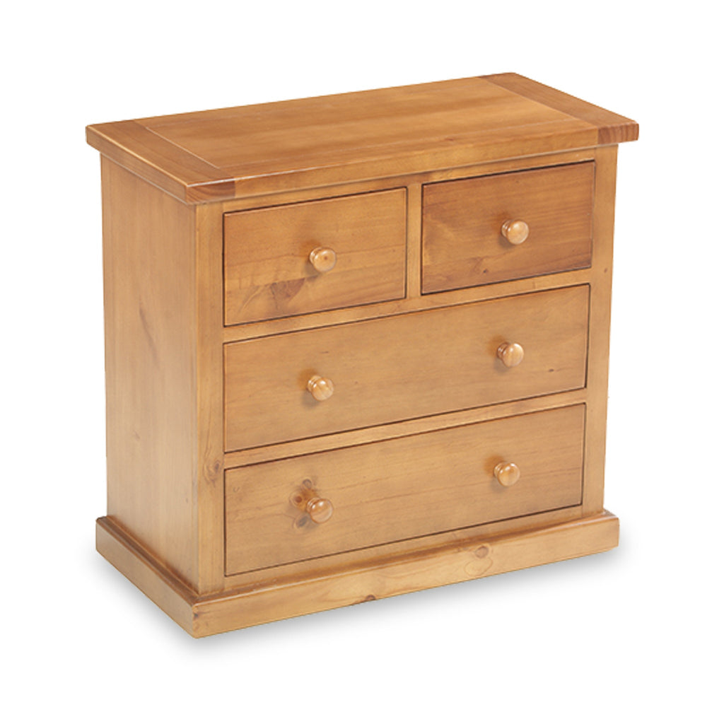 Commode à deux tiroirs superposés en pin de Chiswick