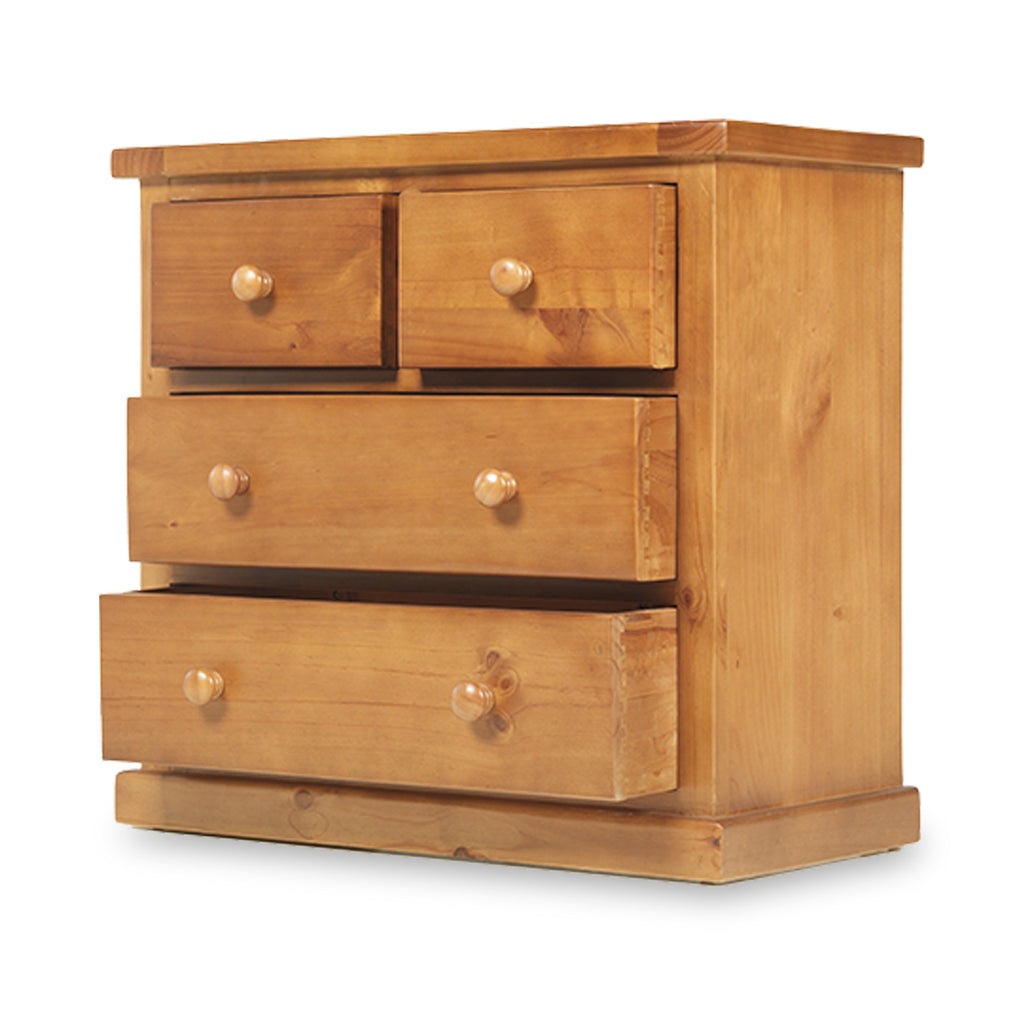 Commode à deux tiroirs superposés en pin de Chiswick