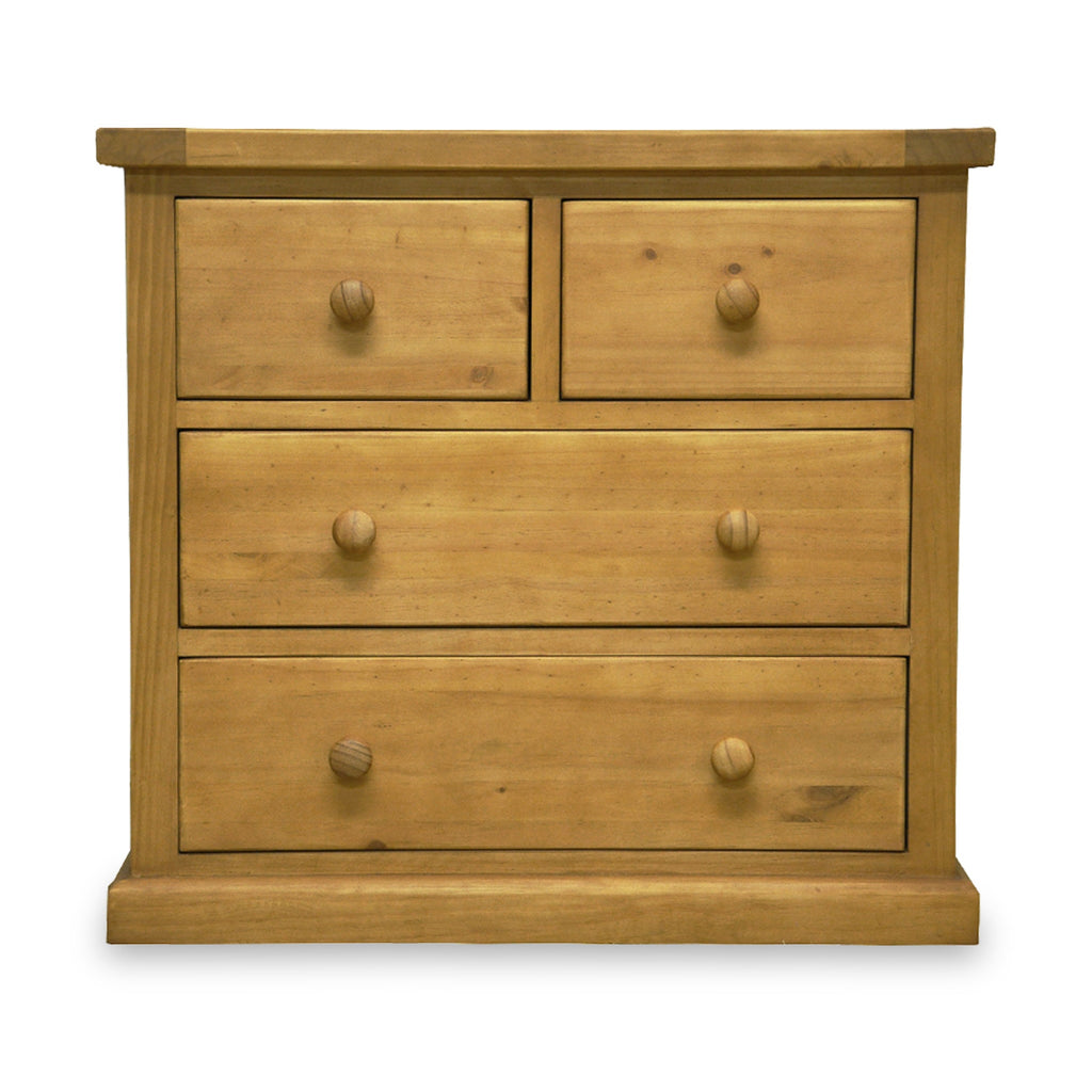 Commode à deux tiroirs superposés en pin de Chiswick