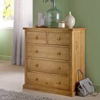Commode à 2 tiroirs en pin de Chiswick, 3 tiroirs superposés