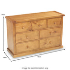 Commode à 3 tiroirs en pin de Chiswick et 4 tiroirs