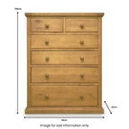 Commode Chiswick Pine, grand modèle, 2 tiroirs en haut et 4 tiroirs en bas.