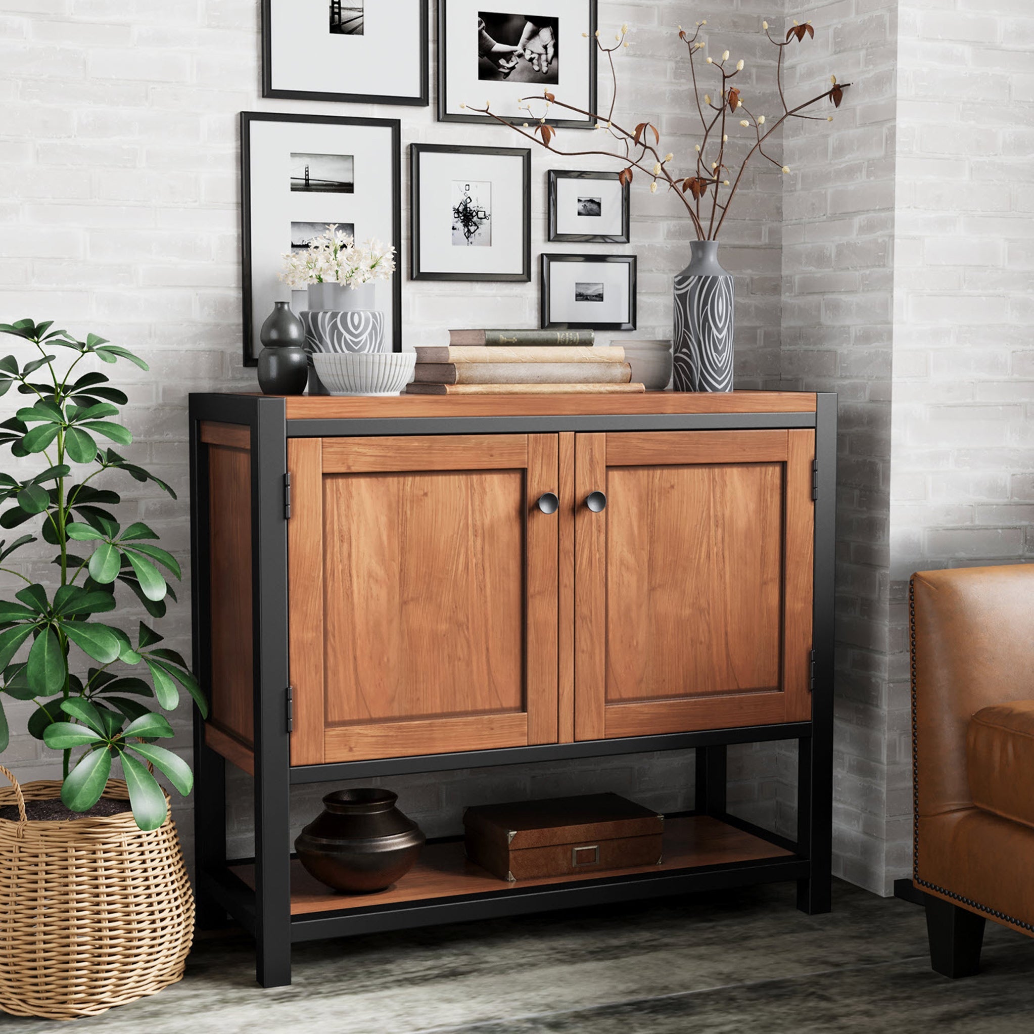 Armoire à 2 portes Dunstan Acacia