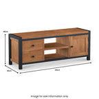 Meuble TV Dunstan en acacia de 125 cm de large
