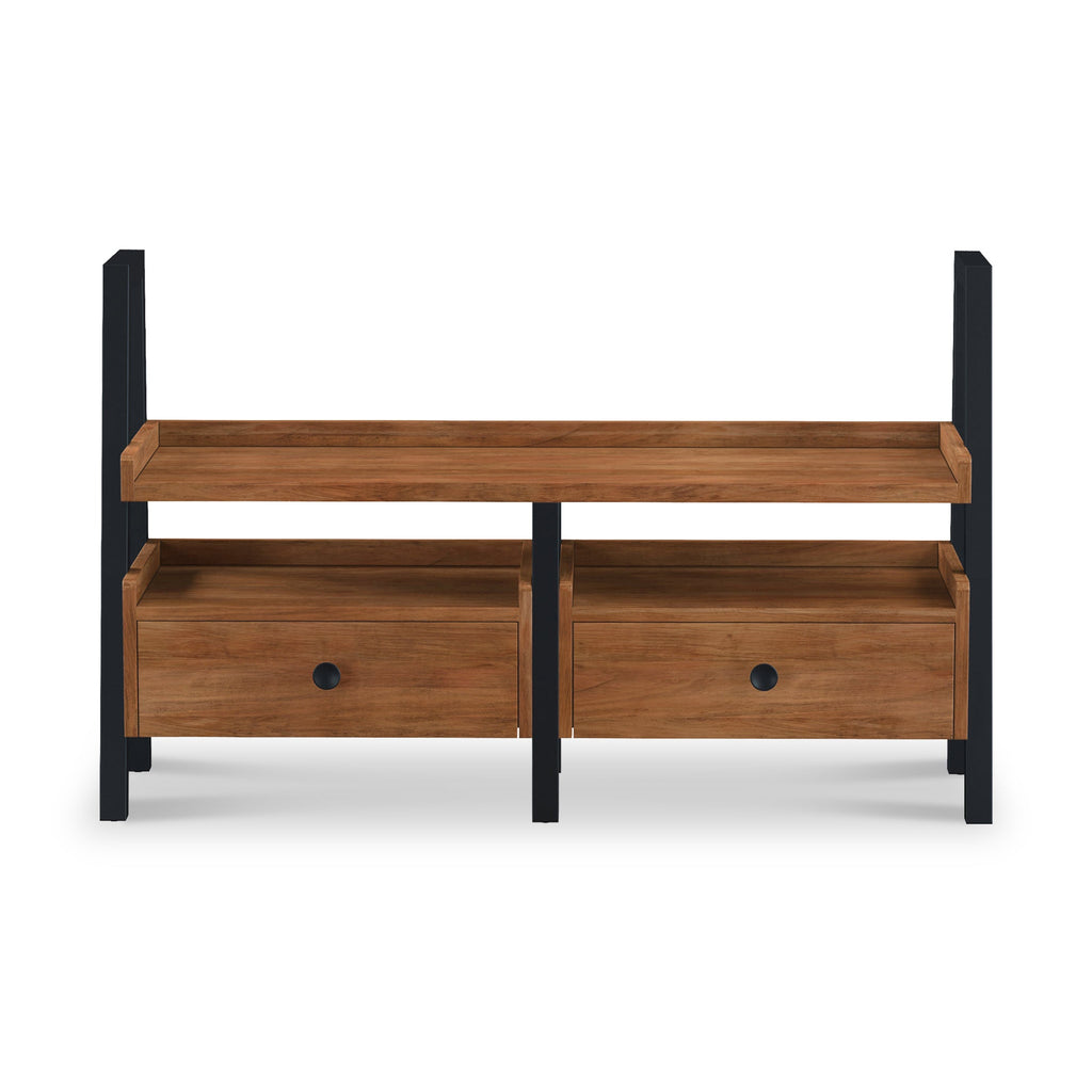 Meuble TV Dunstan en acacia de 135 cm avec tiroirs