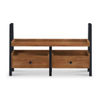 Meuble TV Dunstan en acacia de 135 cm avec tiroirs