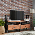 Meuble TV Dunstan en acacia de 135 cm avec tiroirs