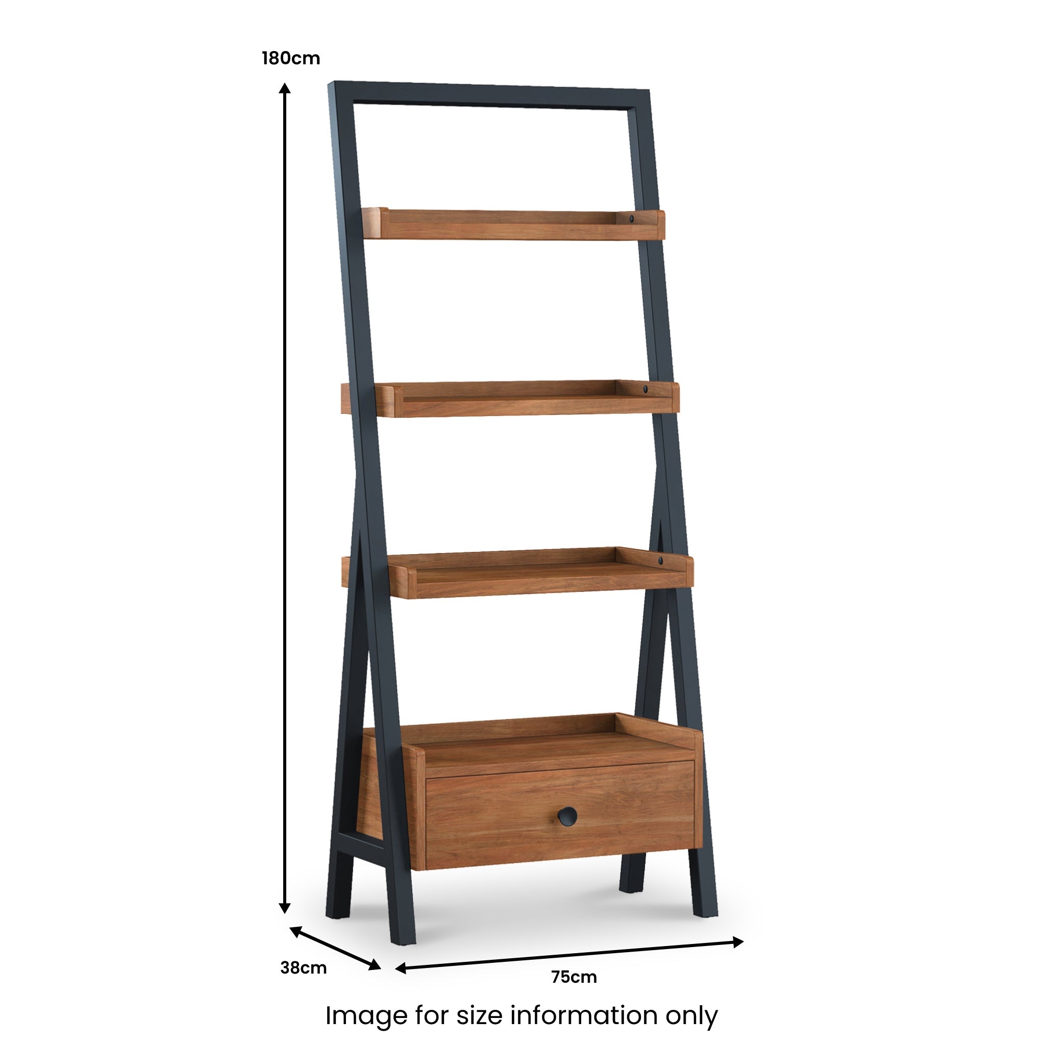 Bibliothèque-échelle Dunstan en acacia