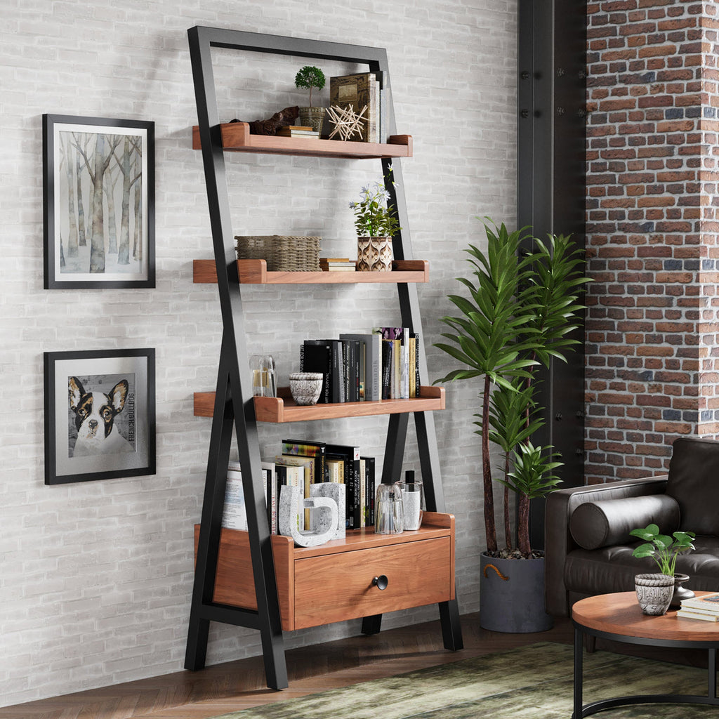 Bibliothèque-échelle Dunstan en acacia