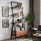 Bibliothèque-échelle Dunstan en acacia