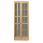 AWC Traditional Divided Glass Unfinished Pine 36-inch Bifold Door