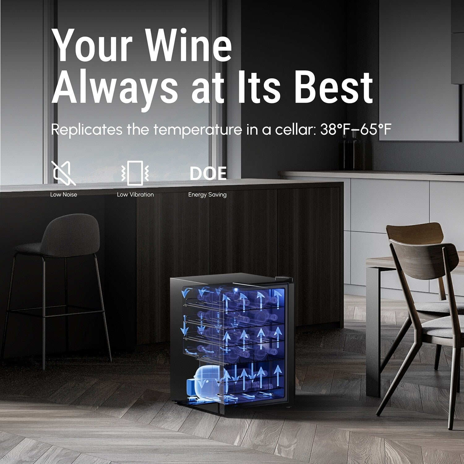 17 Inch Wine/Beverage Refrigerator, 20 Bottles, Freestanding, Digital Temperature Control