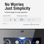 17 Inch 28 Bottle Wine/Beverage Fridge, Stainless Steel Wine Cooler for Home & Commercial Use