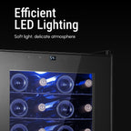 17 Inch 28 Bottle Wine/Beverage Fridge, Stainless Steel Wine Cooler for Home & Commercial Use